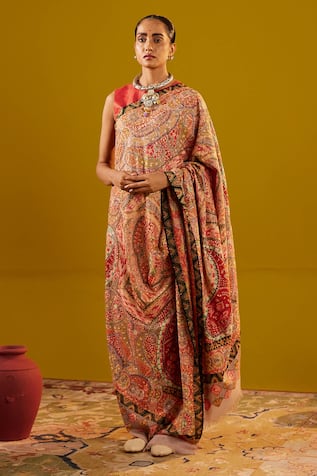 Multicolored Kalamkari Shawl 