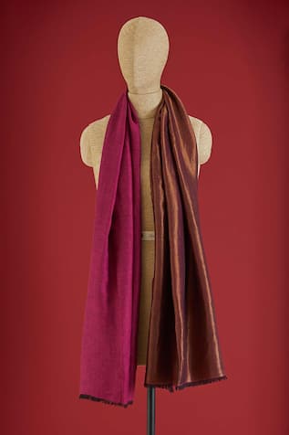 Colorblock Wool Stole 
