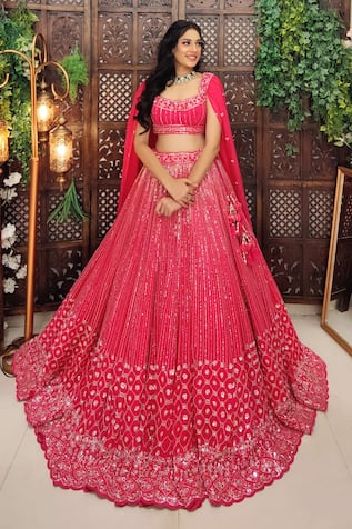 Amaltas Couture Embroidered Bridal Lehenga Set 