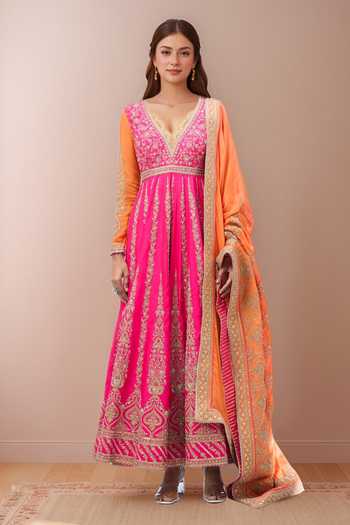 Torani Zari Thread Embroidered Anarkali Set 