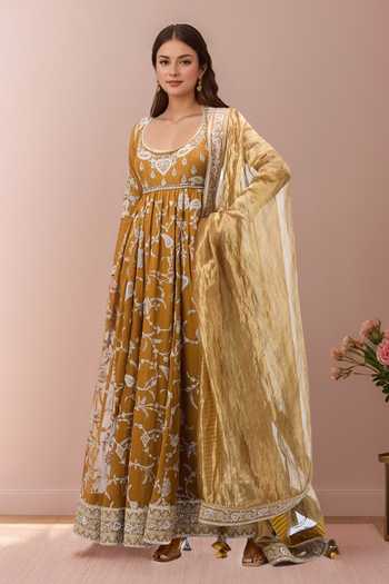Torani Zari Thread Embroidered Anarkali Set 