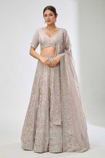 Azeera Floral Embroidered Lehenga Blouse Set 