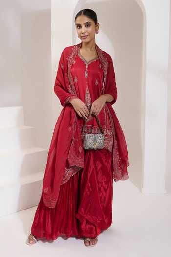 Saahiil Kapoor Zeba Zardozi Embroidered Kurta Gharara Set 