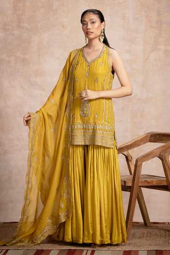 Saahiil Kapoor Zeba Sequin Embroidered Kurta Gharara Set 