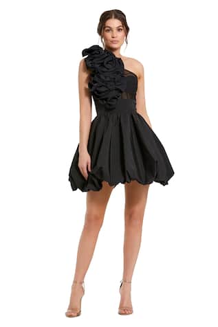 【MAC DUGGAL】関税込★美ラインブラックガウン Black Beaded Cap Sleeve V Neck A Line Gown - Mac Duggal