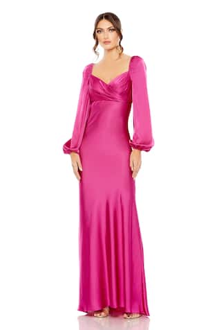 【MAC DUGGAL】ジャンプスーツ パープル Vネック プリーツ Women's Dresses | Mac Duggal