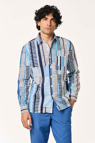 Plaid Pattern Cotton Shirt 