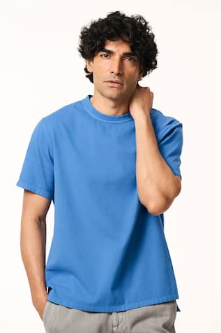 Terra Luna Ocean Blue Asymmetric Hem T-Shirt 