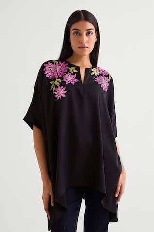 Namrata Joshipura Black Sequin Embellished Asymmetric Tunic 