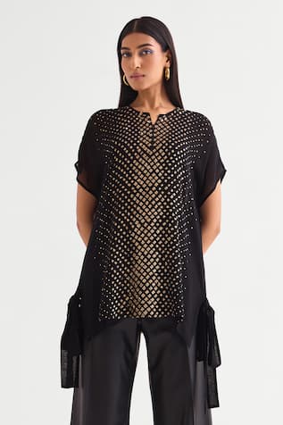 Namrata Joshipura Sequin Embellished Black Tunic 