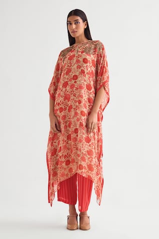 Namrata Joshipura Embellished Asymmetric Kaftan & Pant Set 
