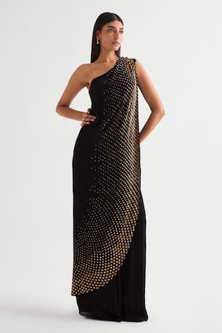 Namrata Joshipura Embellished One Shoulder Saree Gown 