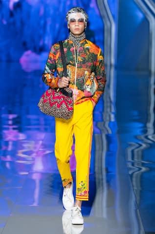 Mr. Ajay Kumar Multicolor Jungle Print Jacket 