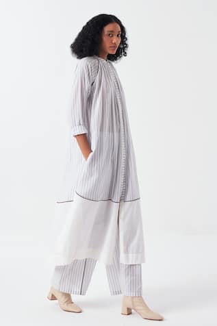 Three Handwoven Cotton Striped Palazzo 