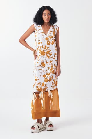 Three Floral Print Maxi Dress 