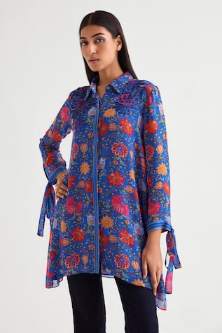 Namrata Joshipura Floral Sequin Embellished Boxy Tunic 