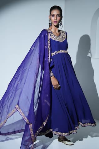 Aavya Floral Embroidered Anarkali Set 