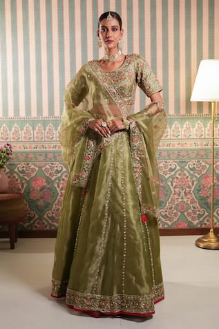 Aavya Petunia Vine Embroidered Lehenga Set 