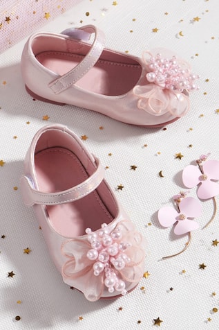 Pearl Embellished Pink Bellies 