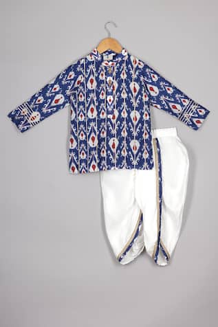 Ikkat Print Kurta Set 