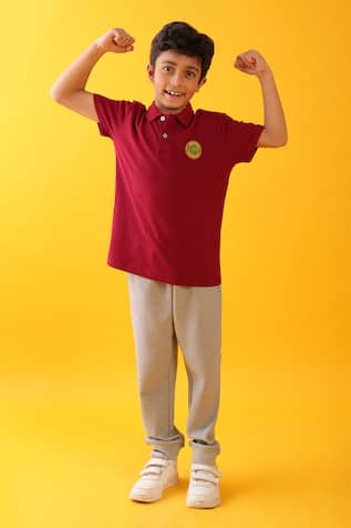 Anthrilo Our World Crest Pattern T-Shirt With Joggers 