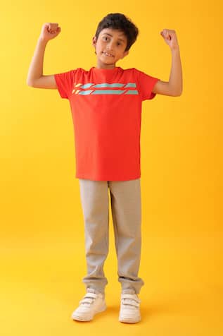 Anthrilo England Striped T-Shirt With Joggers 