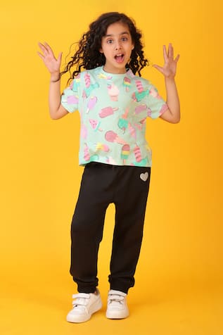 Anthrilo Ice Cream Print T-Shirt With Joggers 