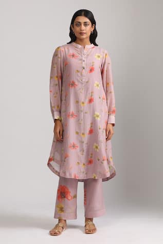 Trendy tokari Botanical Print Kurta Set 