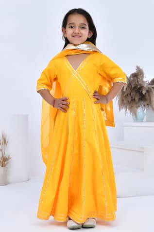 Gota Embellished Anarkali & Dupatta Set 