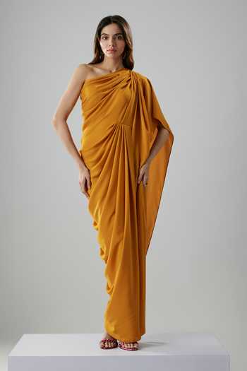 NA-KA Draped Fit One Shoulder Gown 