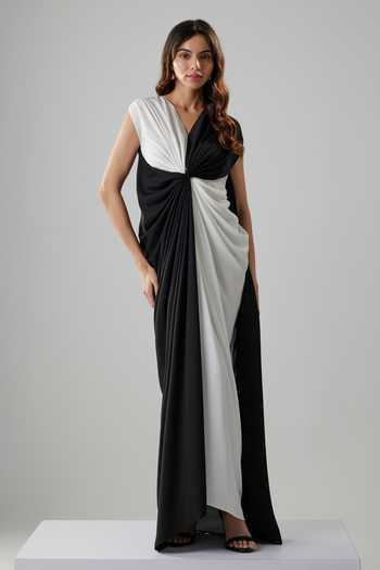 NA-KA Color Block Front Twist Gown 