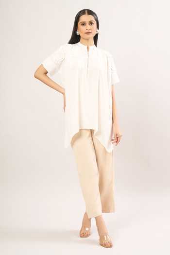 Namrata Joshipura Floral Applique Handkerchief Hem Tunic 