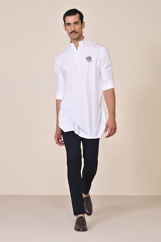 S & N By Shantnu Nikhil Thread Placement Embroidered Kurta 
