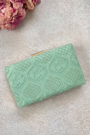 Mughal Sequin Embroidered Clutch 