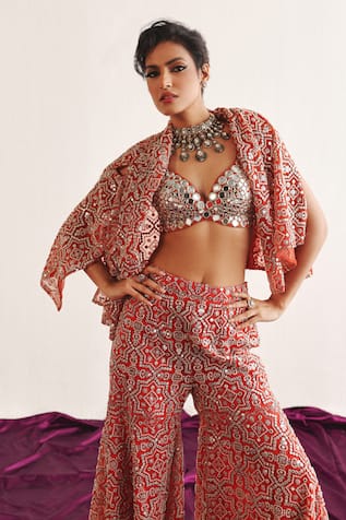 Twenty Nine Mirror Circlet Embroidered Bralette 