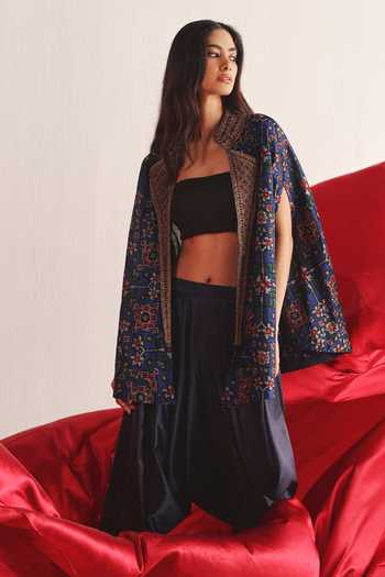 Twenty Nine Marodi Embroidered Black Dhoti Pant 