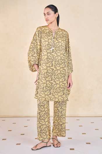 Grassroot By Anita Dongre Leafbird Print Kurta & Pant Set 