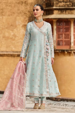 Lashkaraa Floral Zari Angarkha Anarkali Set 