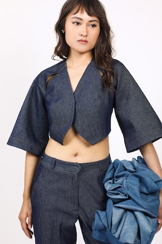 Leh Studios Back Strapped Cropped Shirt 