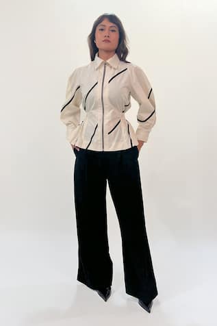 Leh Studios Bubble Hem Top With Stem Tapes 