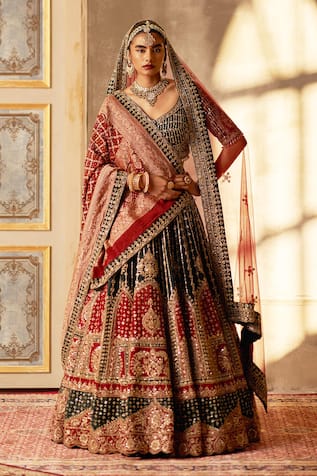 Floral Zardozi Embroidered Lehenga Set 