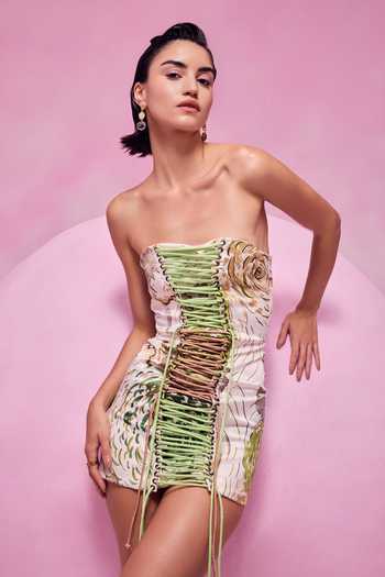 July Issue Floral Print Criss Cross Dress 