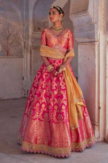 Vinita Bhansali Mayuri Banarasi Lehenga Set 