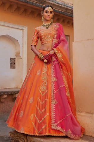 Suraj Mookhi Silk Lehenga Set 