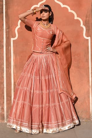 Baise Gaba Hawa Mahal Printed Lehenga Set 