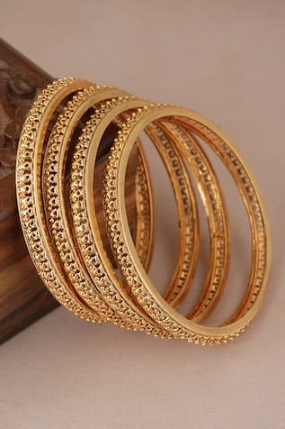 Designer Gold Plated Bangle Set 