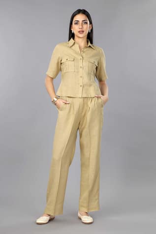 Biscoff Linen Shirt & Pant Set 