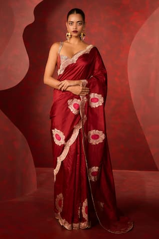 Ekaya Banaras Baroque Inspired Handwoven Silk Saree 