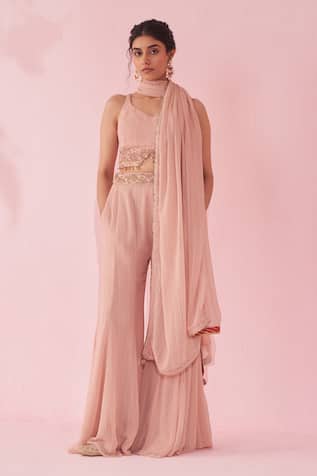 Studio Bagechaa Blush Pink Sharara Set 