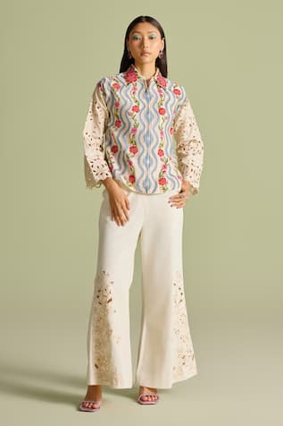 Chandrima Floral Embroidered Short Jacket 